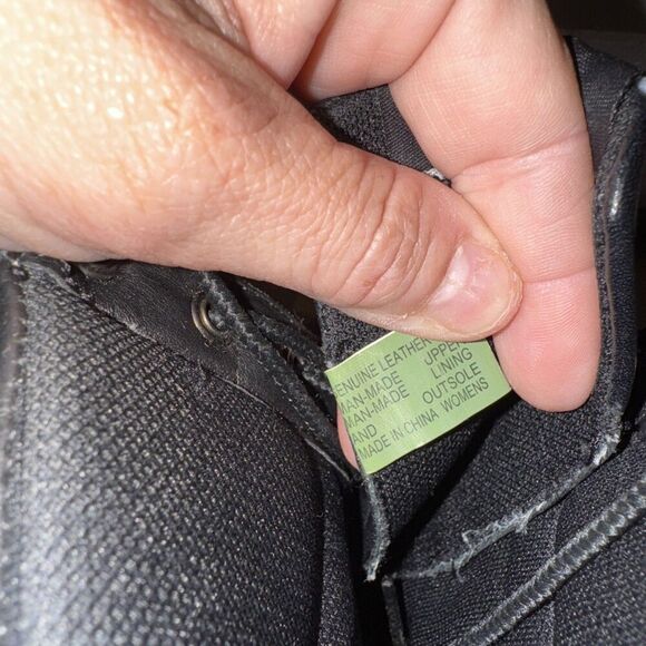 TIMBERLAND Black Leather Lace Up Heeled Booties Combat Boots Grunge Retro sz.8 - Picture 6 of 7